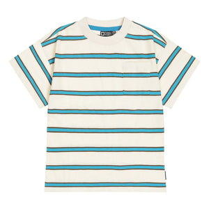 Tumble N'Dry - Oceano Oversize Striped Organic Cotton T-Shirt | Blue