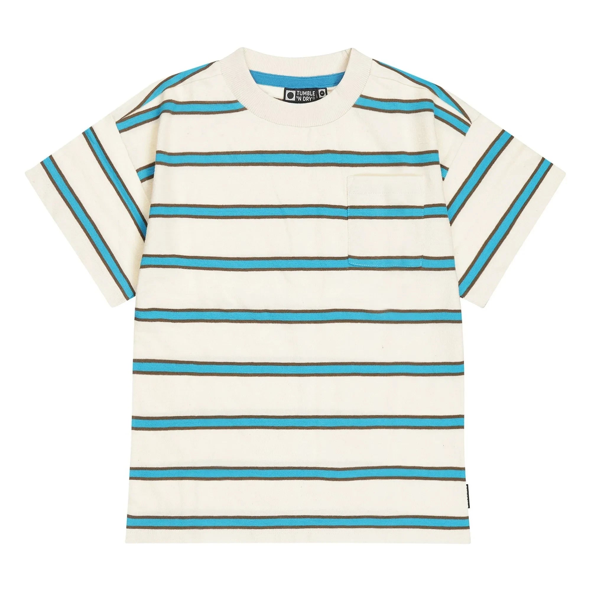 Tumble N'Dry - Oceano Oversize Striped Organic Cotton T-Shirt | Blue
