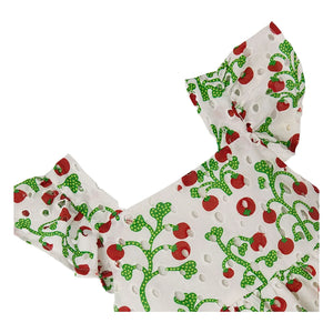 Fabula - Tomatenrüschenkleid | Weiß