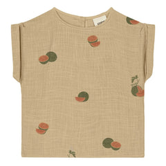 Studio Bohème - Praslin Watermelon Cotton Gauze T-Shirt | Sage