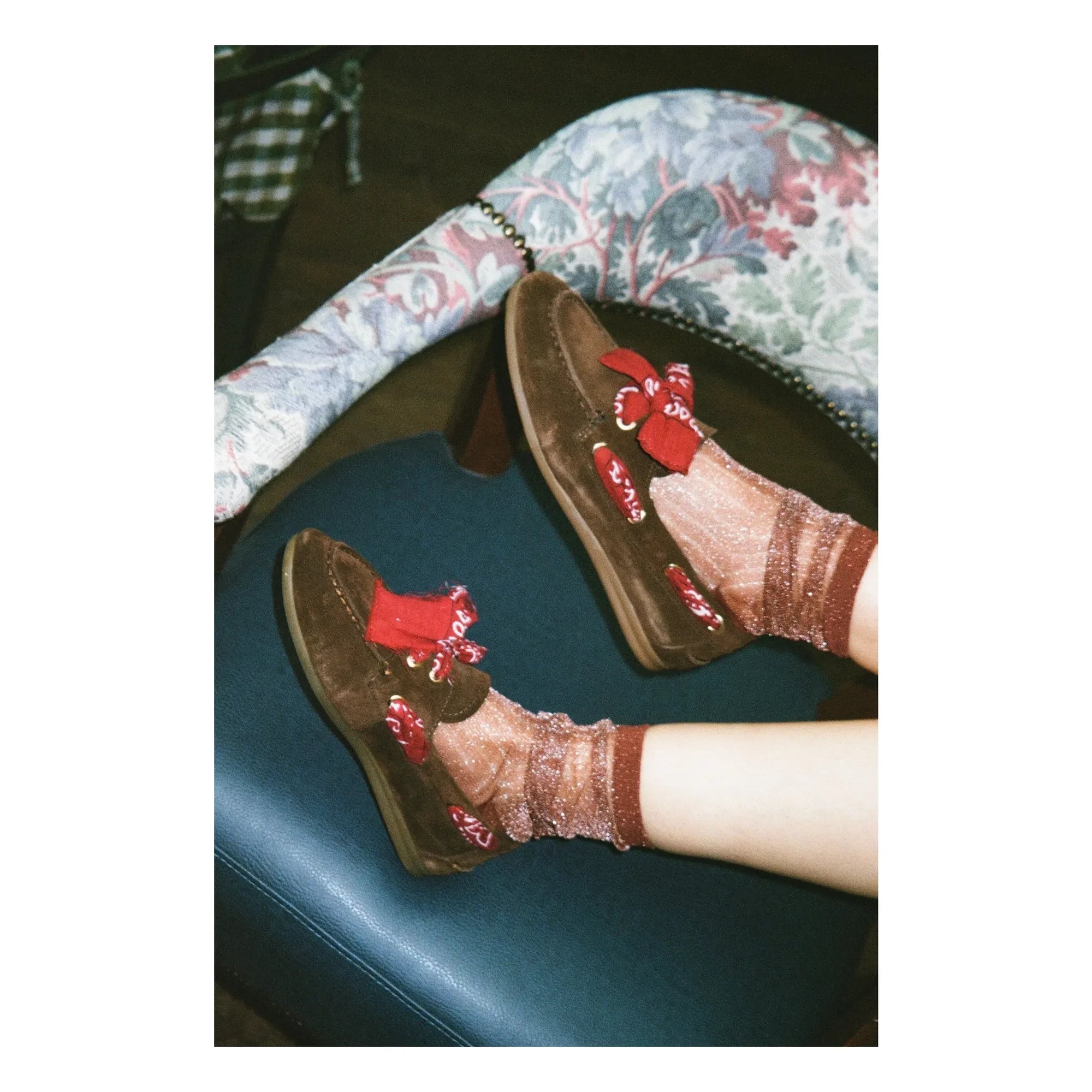 Toral - Nahua Bandana Suede Boat Shoes | Dark Brown