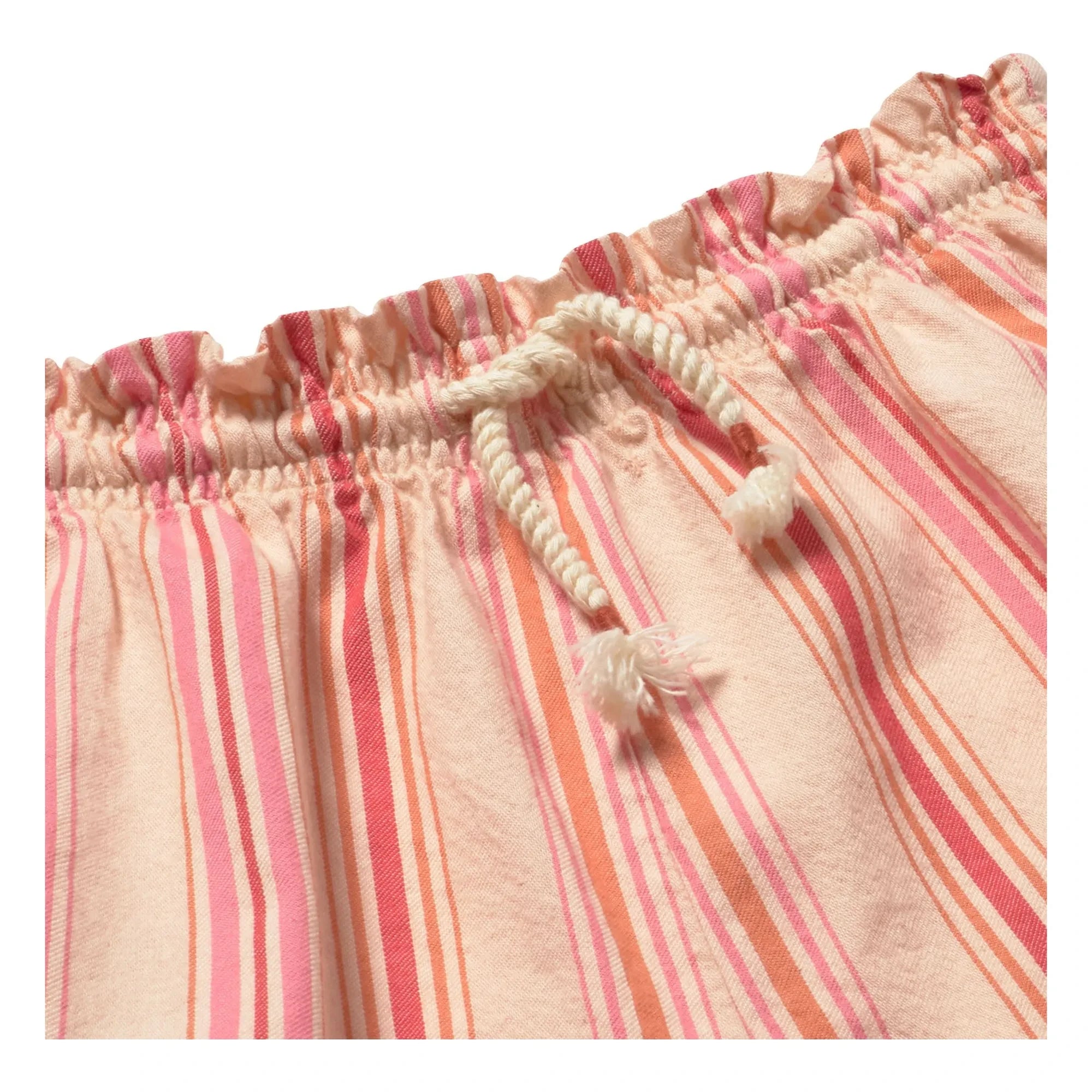 Cozmo - Nia Striped Organic Cotton Shorts | Pink