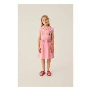 The Campamento - Mi-Long Floral Dress | Candy pink
