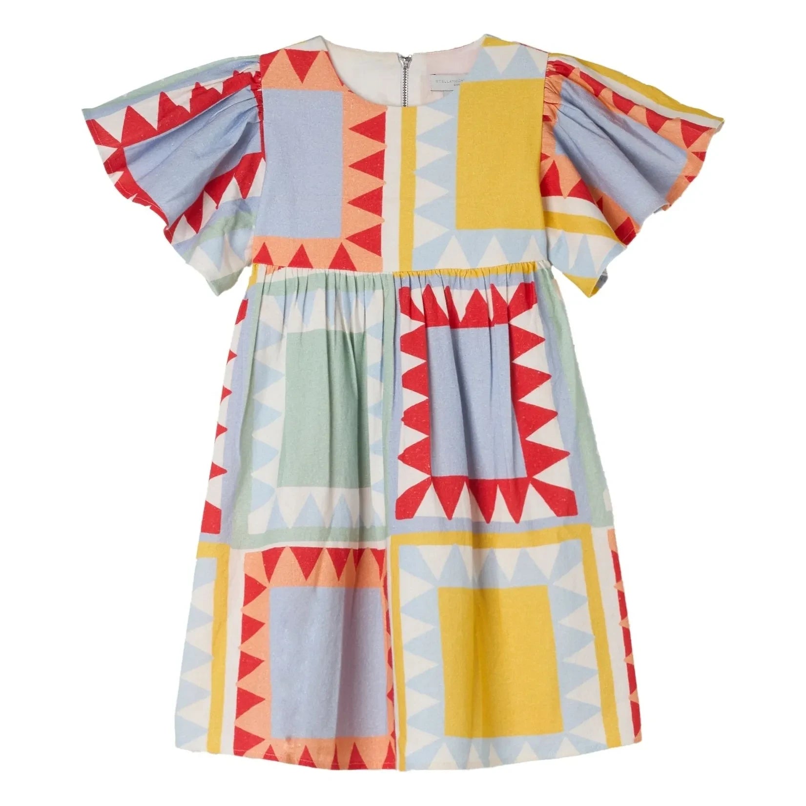 Stella McCartney Kids - Geometrik elbise | Açık mavi