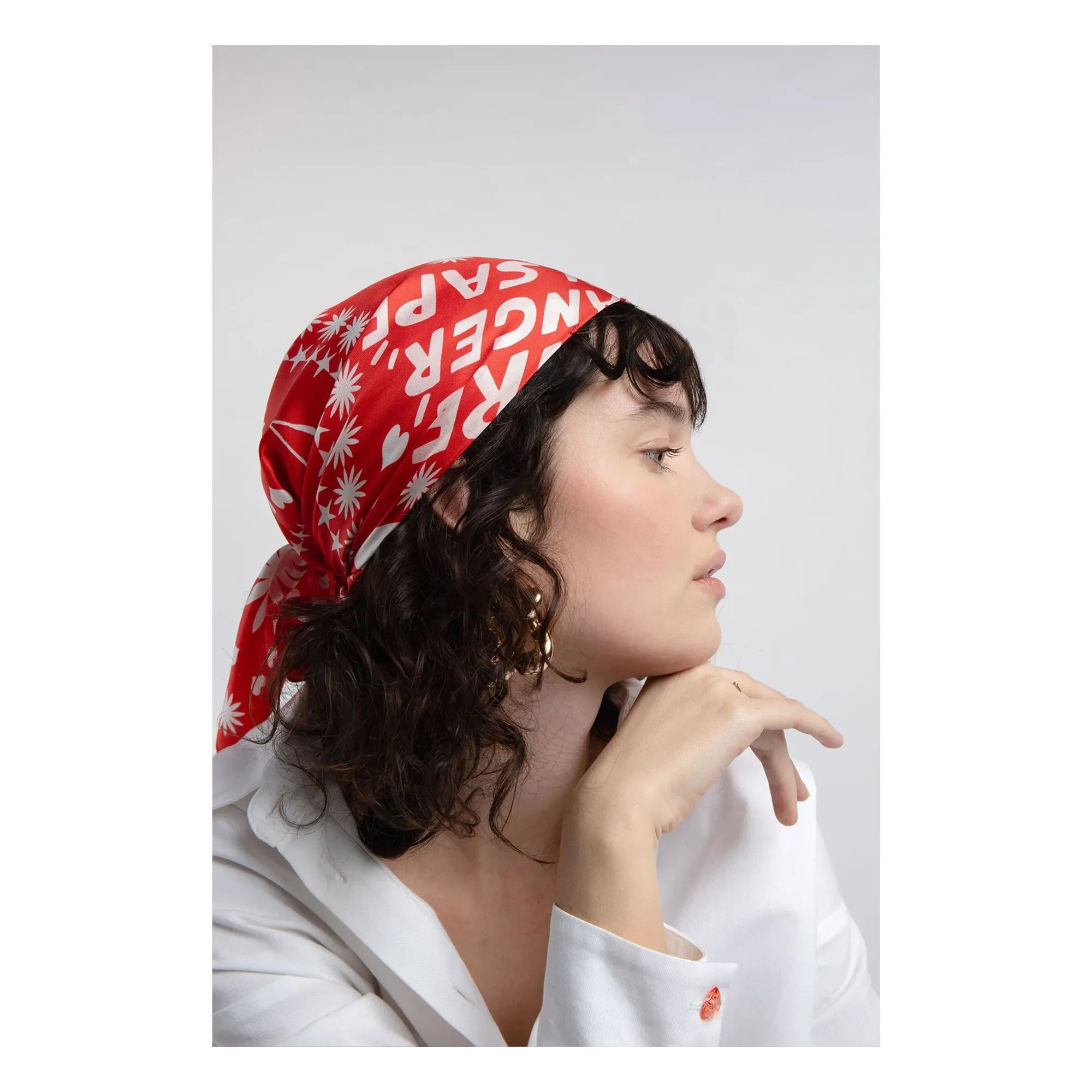 Elise Chalmin - Ben Bandana Silk Scarf | Red
