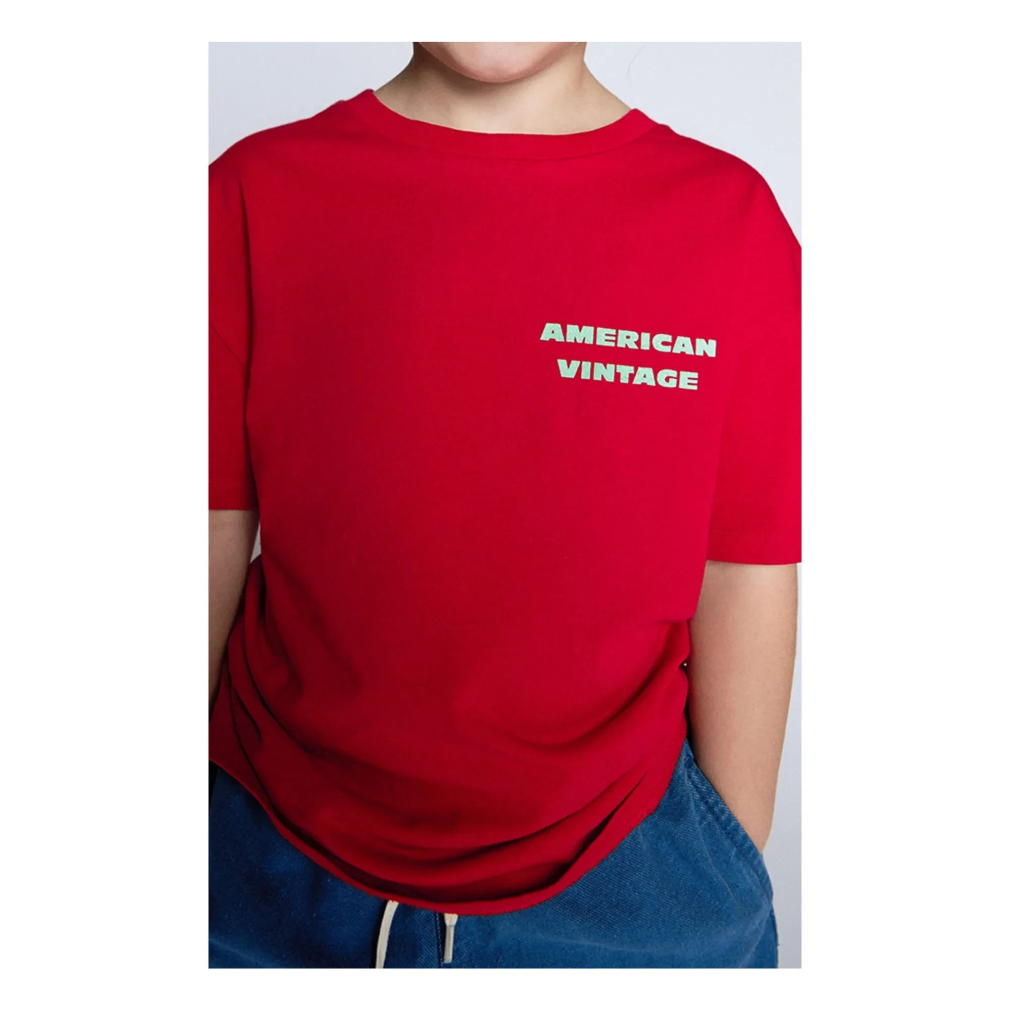 American Vintage - Fizvalley Running Club T-Shirt | Pomegranate