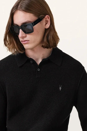 AllSaints Erkek Viskoz Kazak STATTEN