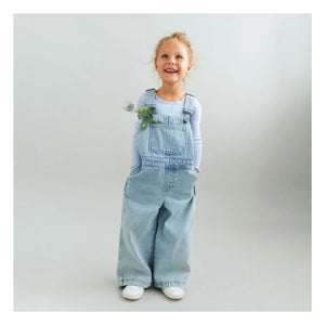 Wheat - Denim Marley Organik Pamuk Salopetler | Açık Mavi