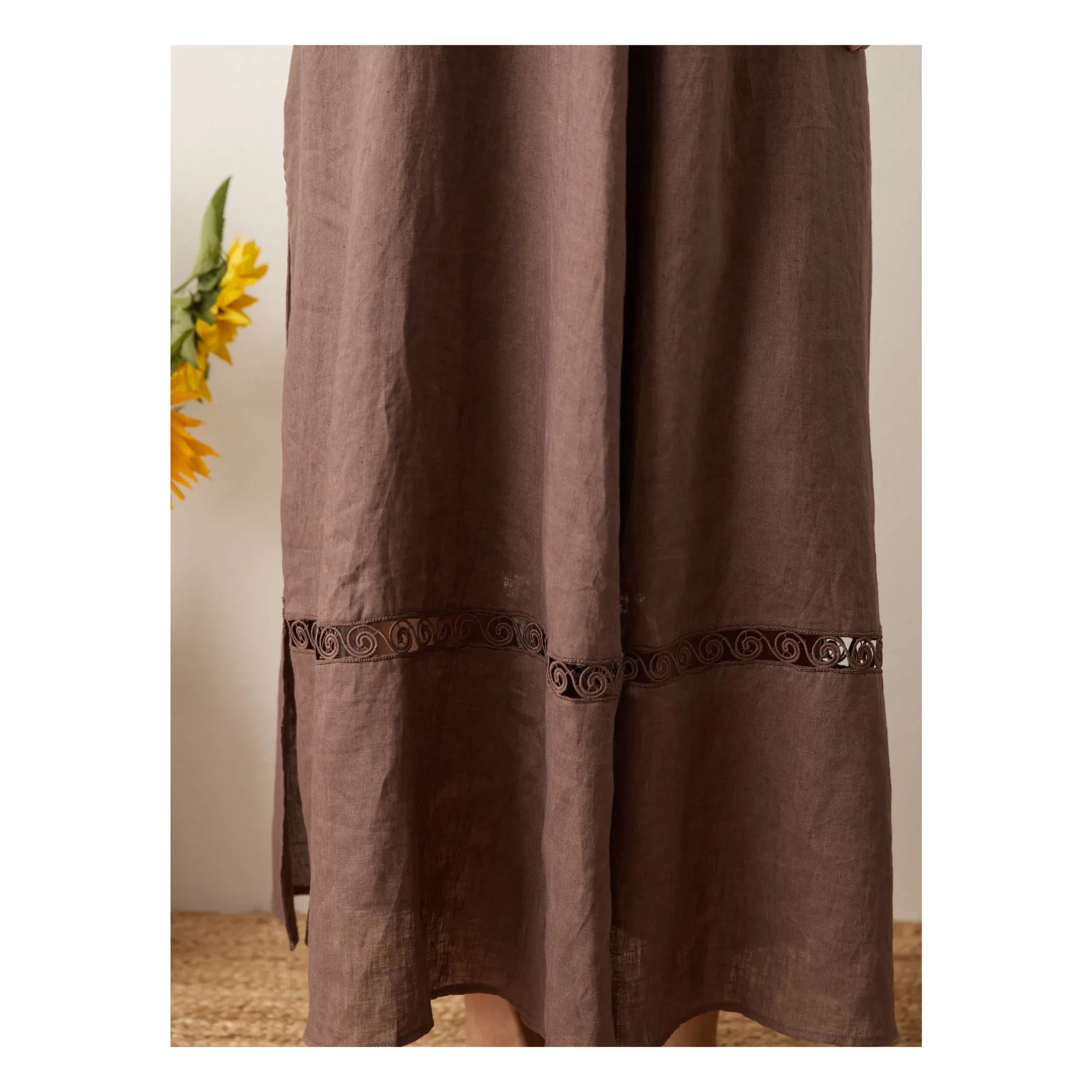 Boteh - Myra Linen Dress | Mocha
