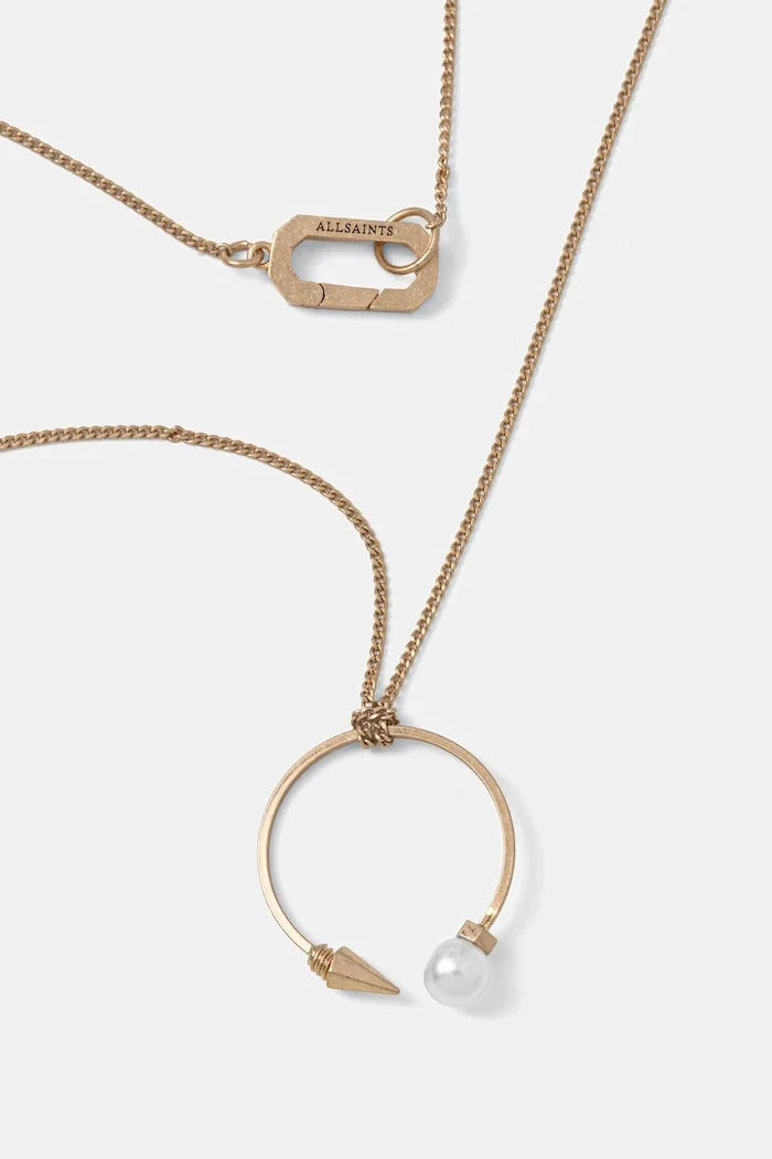 AllSaints erkek metal kolye