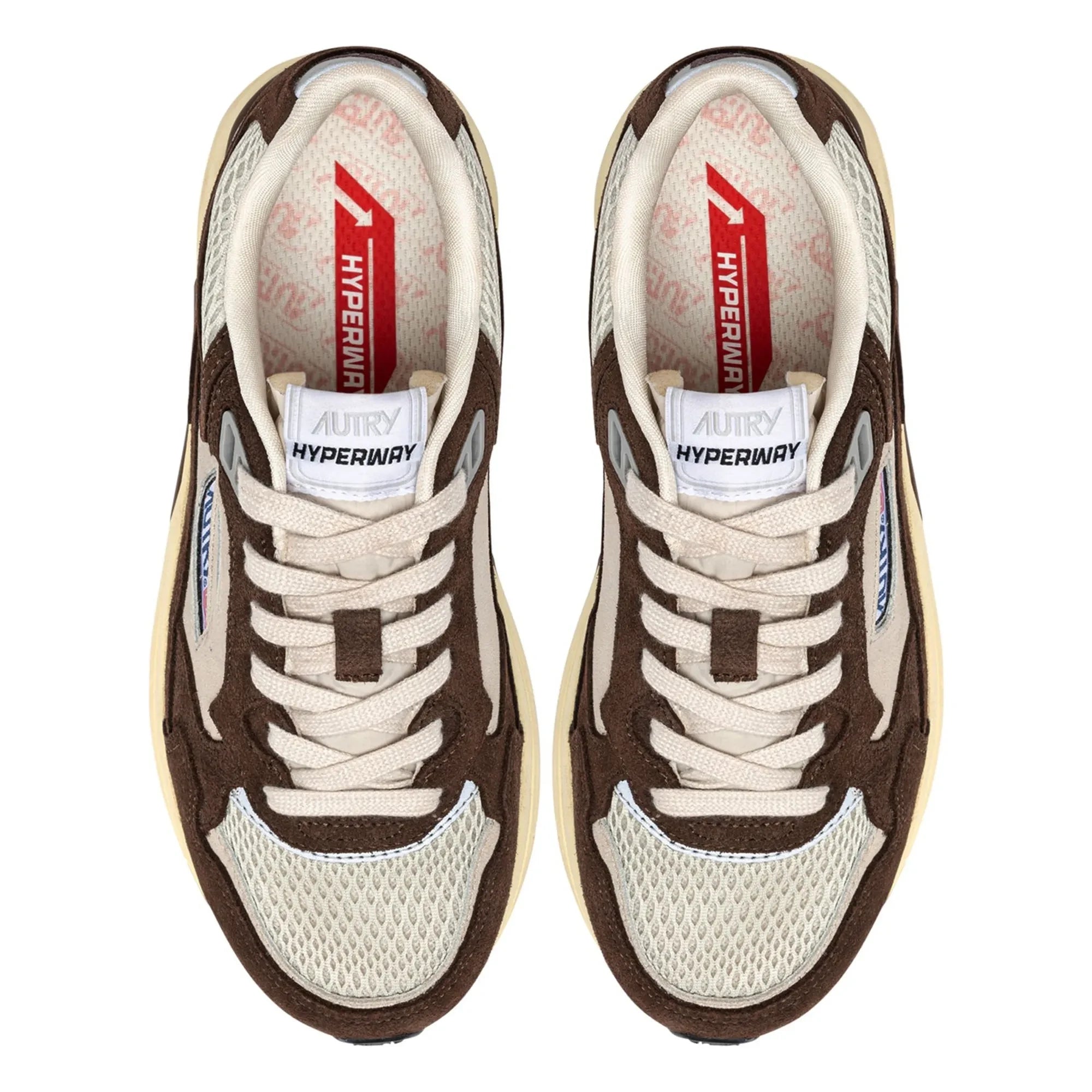 Autry - Hyperway Low-Top-Sneaker aus zweifarbigem Wildleder | Braun