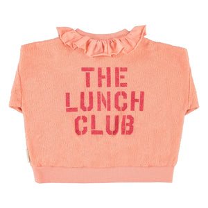 Piupiuchick - The Lunch Club organik pamuklu havlu sweatshirt | Coral