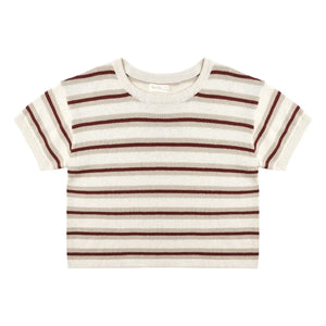 Rylee + Cru - Crop Top Mesh T-shirt | Stone