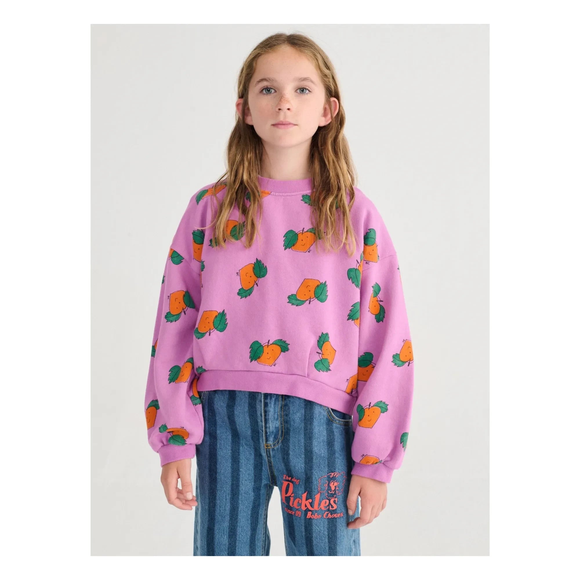 Bobo Choses - Mor Organik Pamuk Sweat Crop