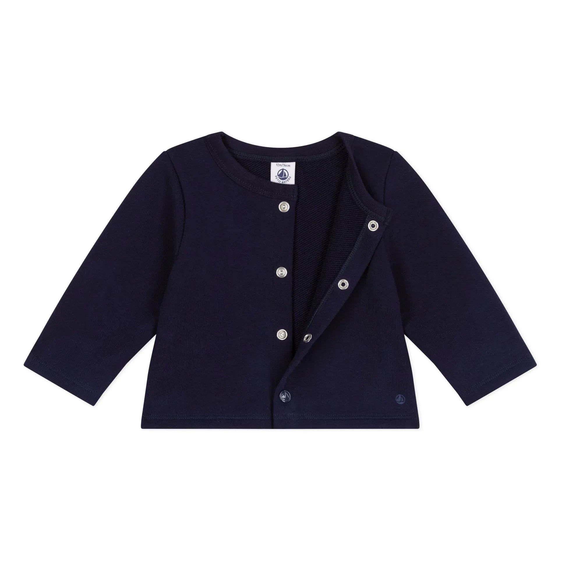 Petit Bateau - Bio-Baumwoll-Strickjacke | Nachtblau