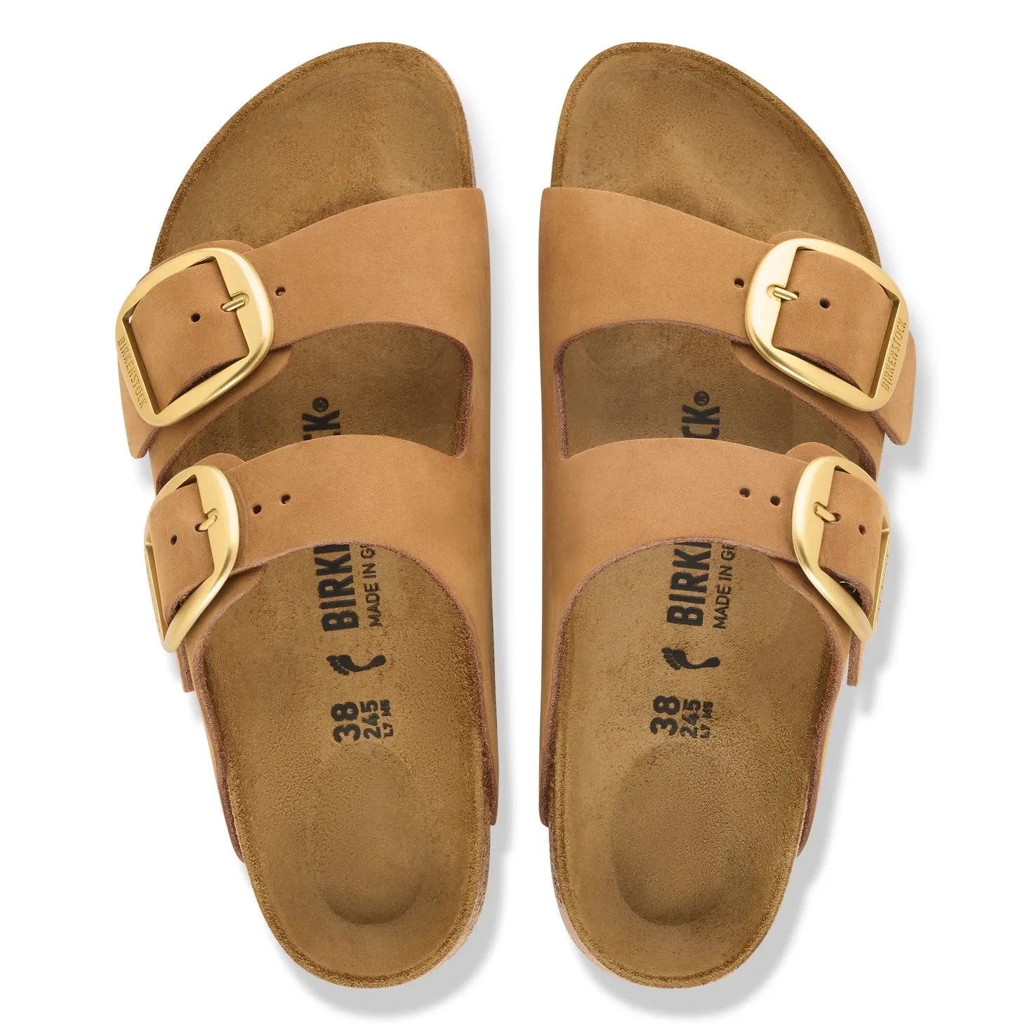 BIRKENSTOCK - Arizona Big Buckle Nubuck Sandal | Camel