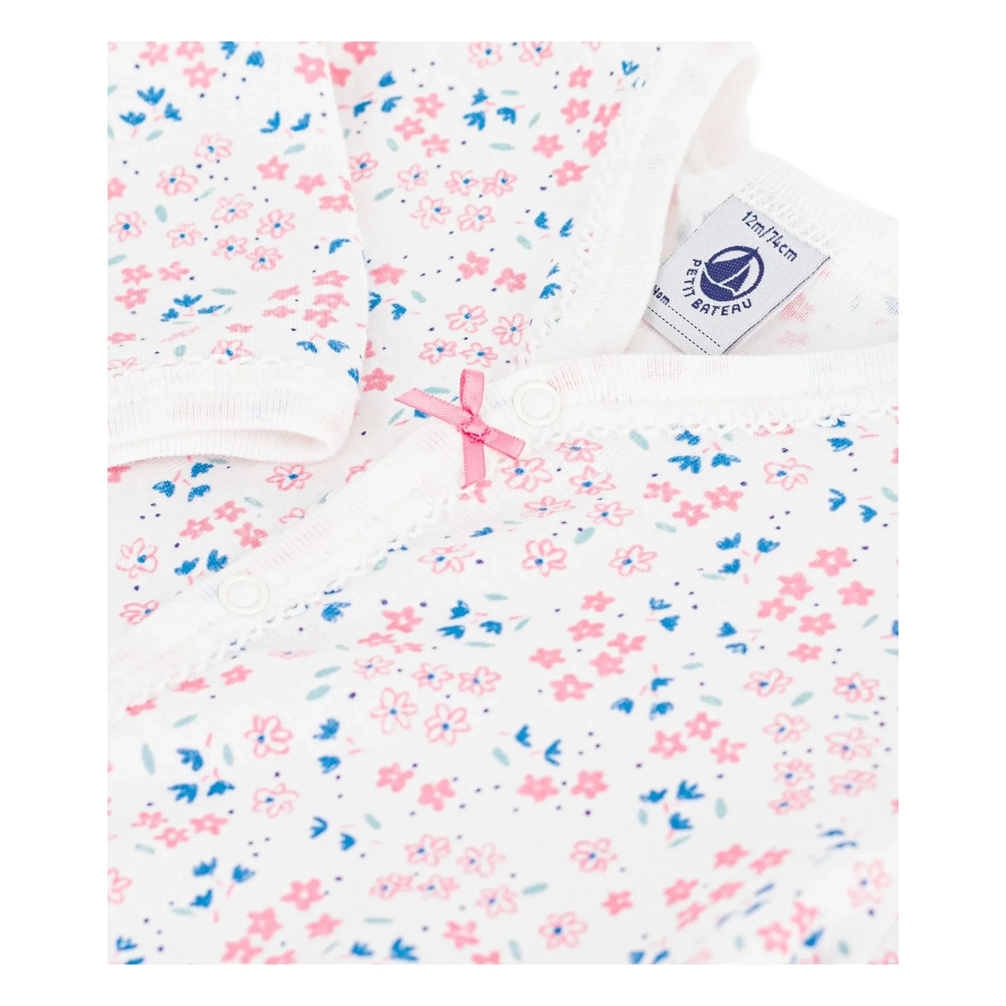 Petit Bateau - Dors Bien Floral Pajama | White