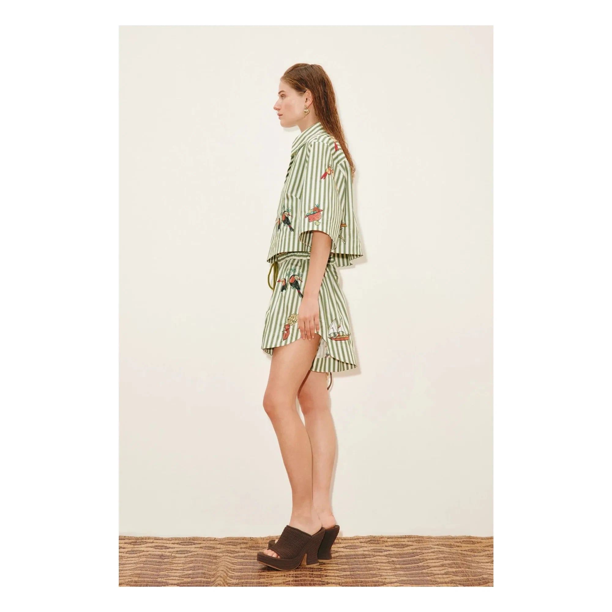 Alémais - Bisou Shorts aus Bio-Baumwolle | Grün