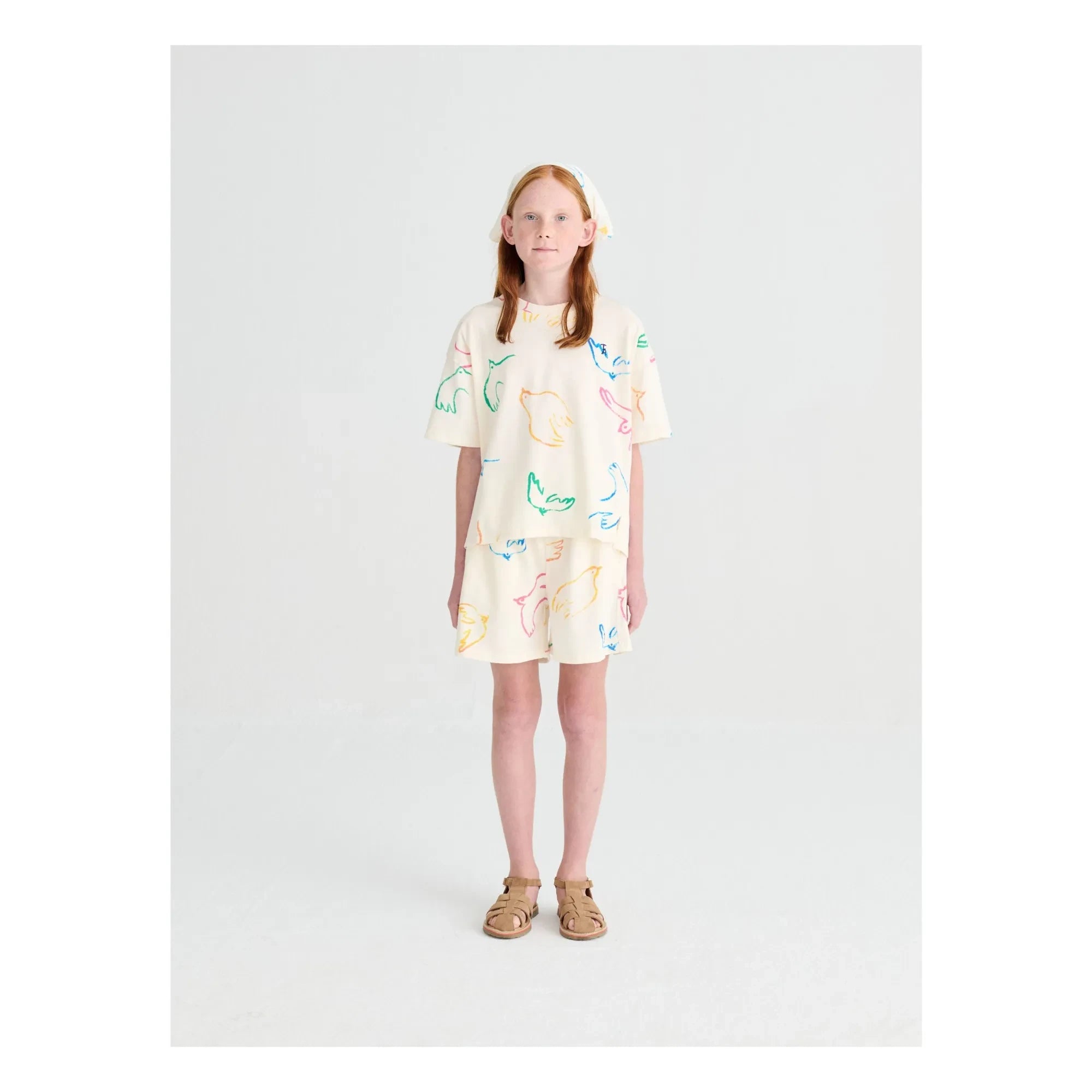 True Artist - T-shirt Birds Organic Cotton | Ecru