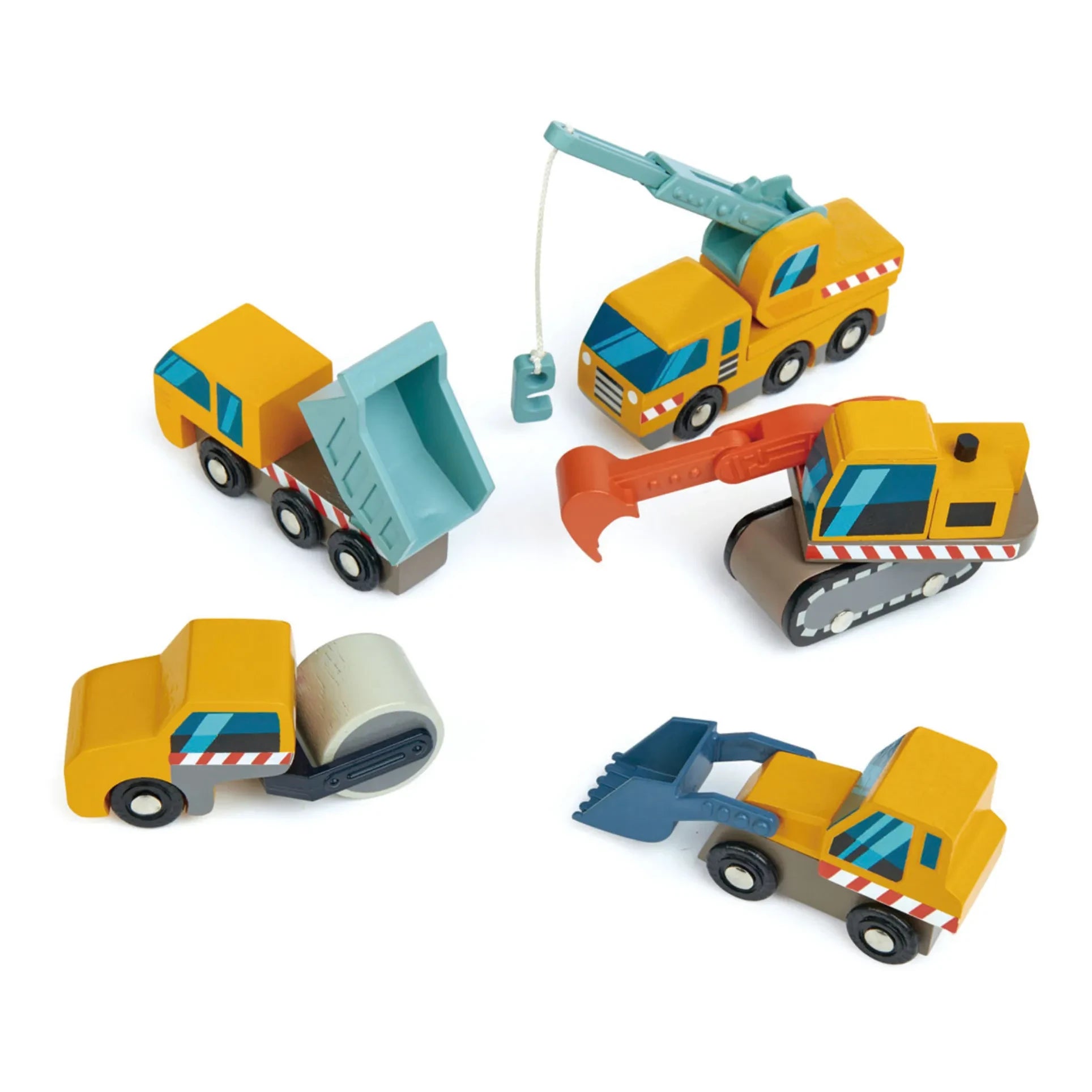 Tender Leaf Toys - İnşaat Sahası Araçları - 5'li Set