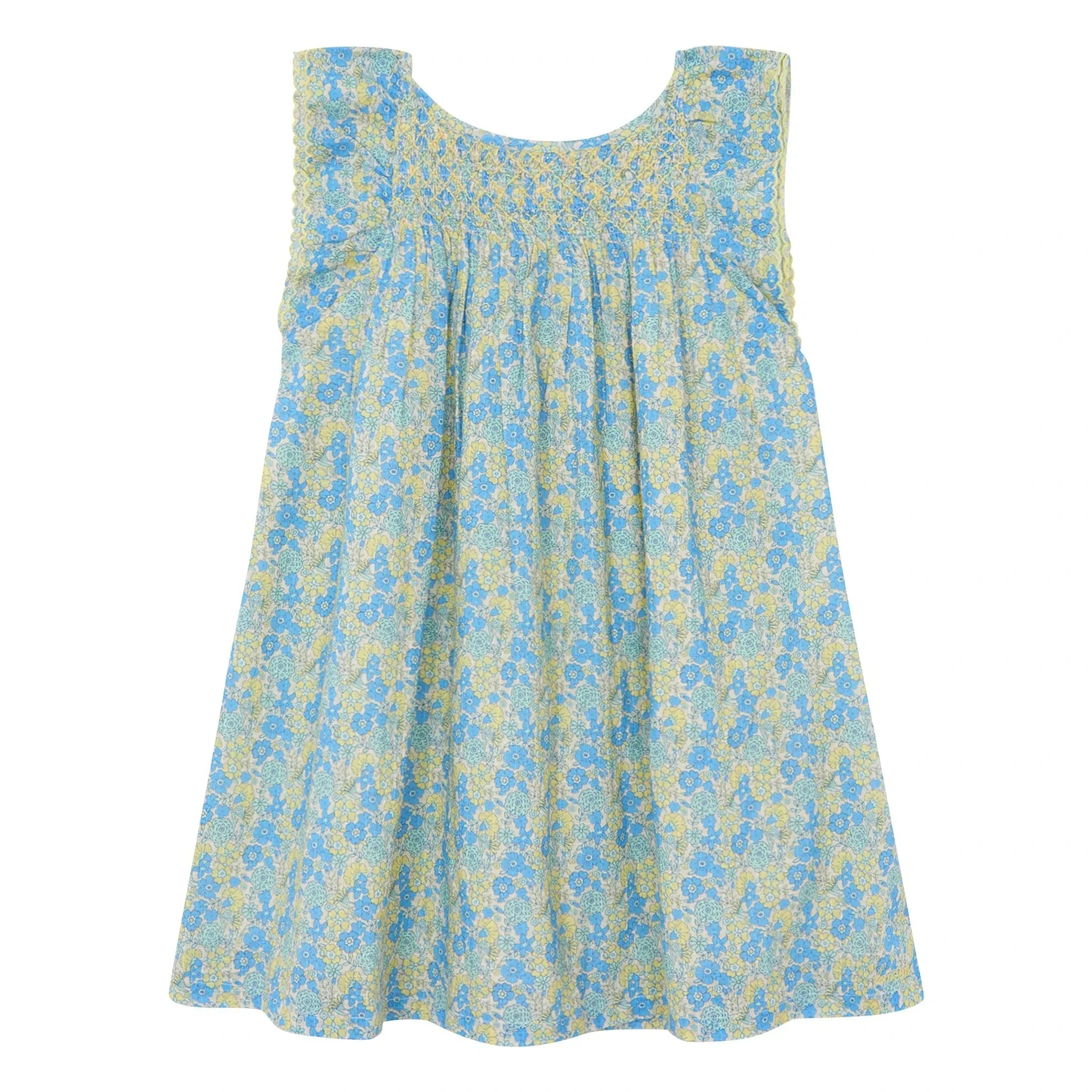 Bonton - Nena Fleurie Elbise | Mavi