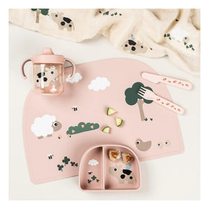 Done by deer - Tiny Farm tritan öğrenme bardağı | Pembe