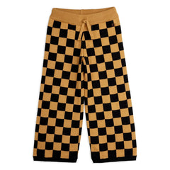 Mini Rodini - Damier-Hose aus Bio-Baumwoll-Mesh | Braun