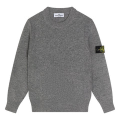 Stone Island - Logo Yün Kazak | Gri