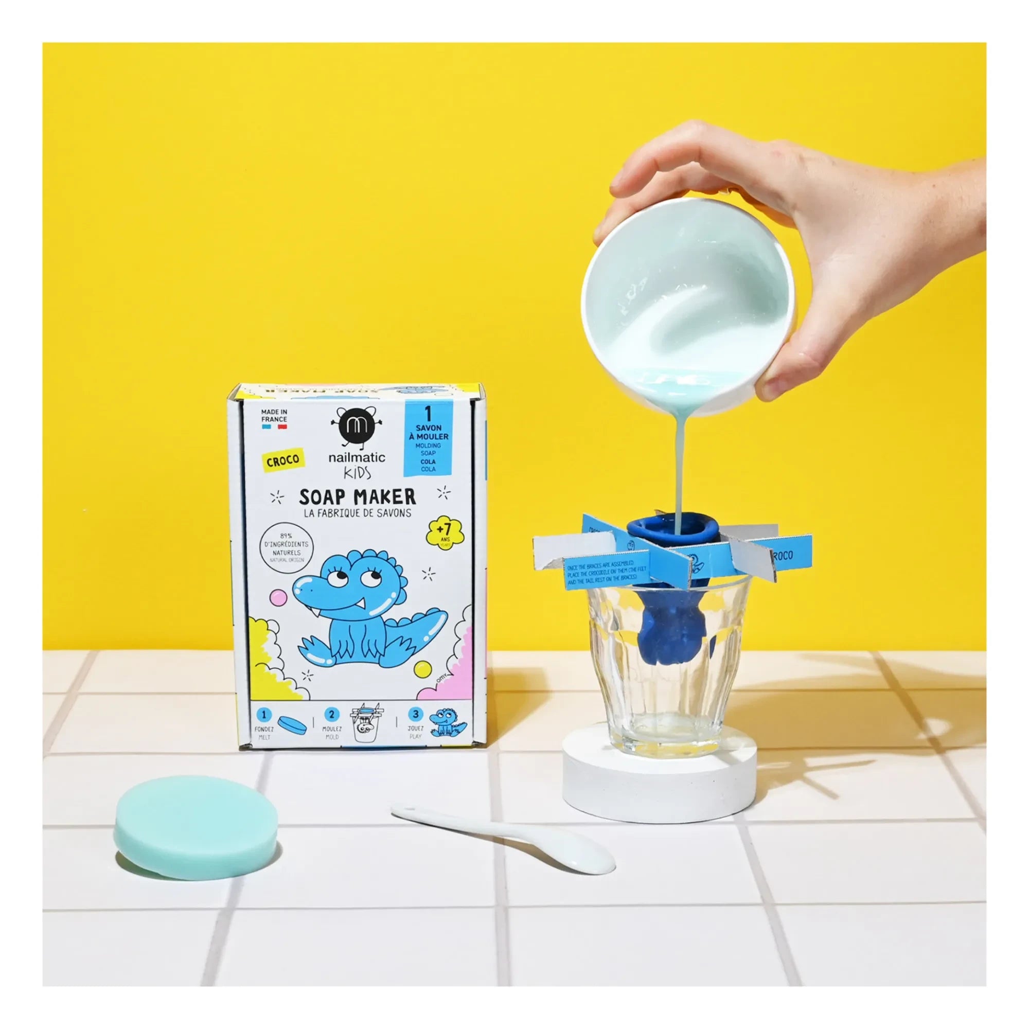 Nailmatic Kids - The Soap Factory Set - Crocodile Edition - 1 sabun | Mavi