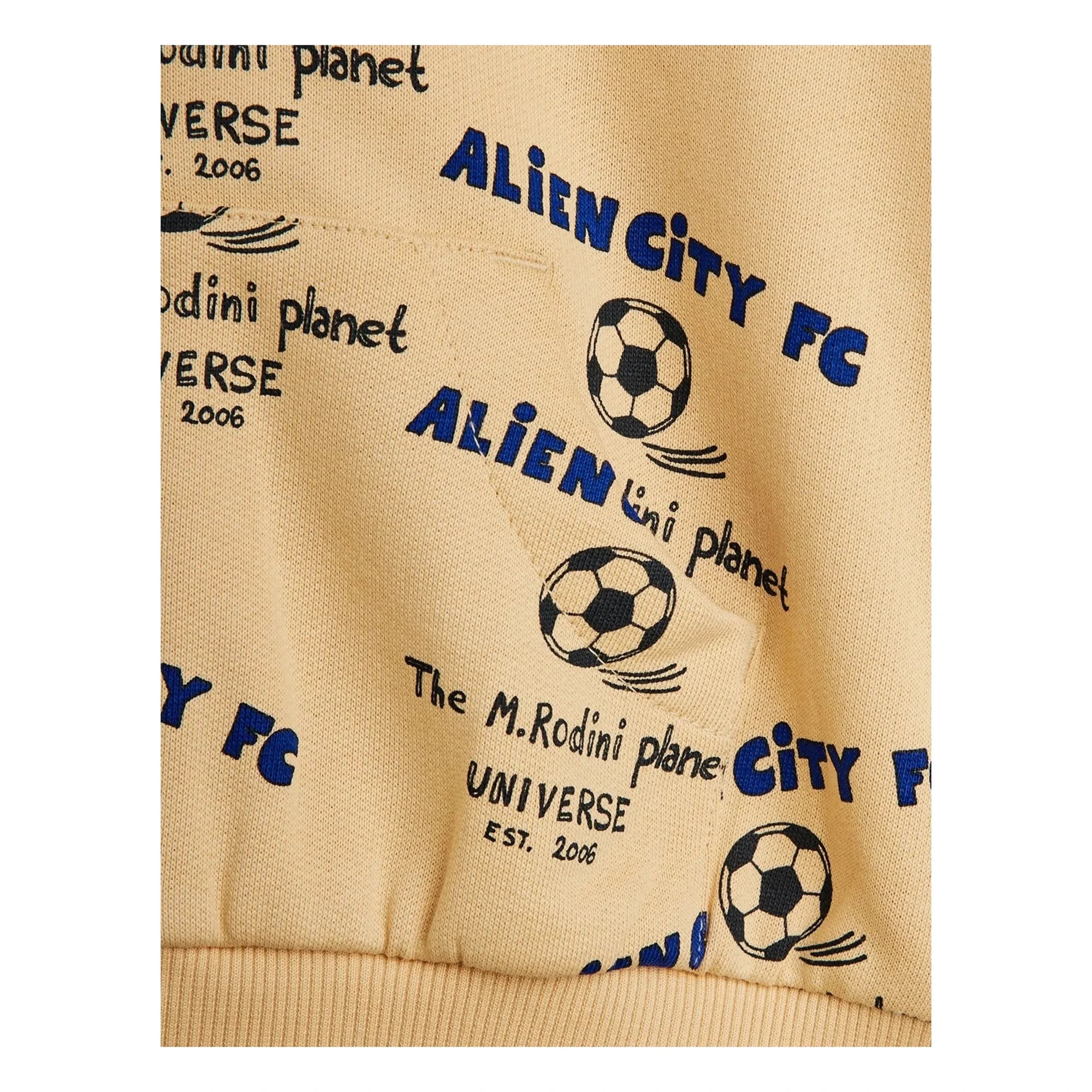Mini Rodini - Alien City Organic Cotton Hoodie | Beige