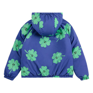 Bobo Choses – Wendbare wasserdichte Jacke mit Kleeblattmuster aus recycelten Fasern | Lila