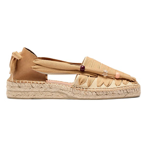 Naguisa - Pearl Detailed Espadrille Socks | Sand