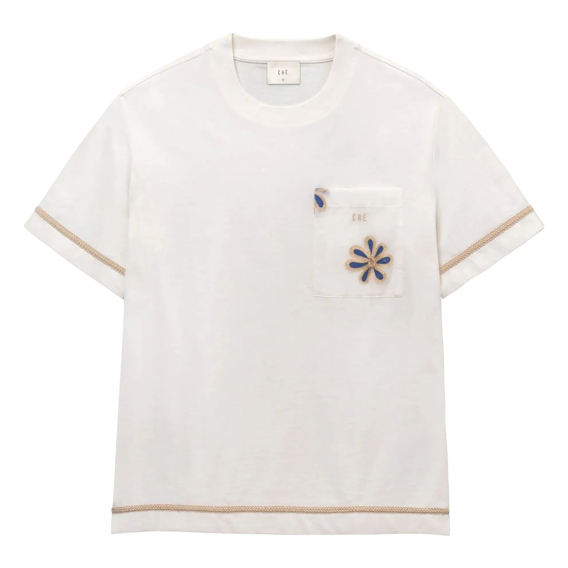 Ché Studios – T-Shirt „Daisel“ | Weiß – Elfenbein