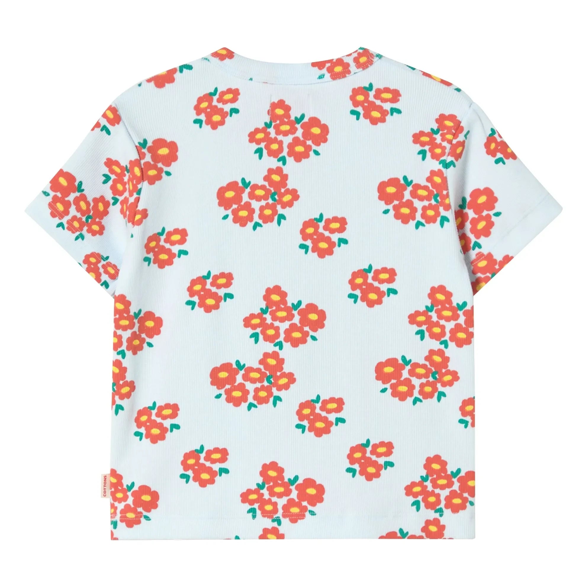 Tinycottons - T-Shirt Flowers Organic Cotton | Light blue