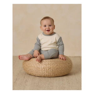 Quincy Mae - Organik pamuk Raglan cepli Tişört | Celadon