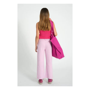 Piupiuchick - Flare Fleuri Twill Pantolon | Pembe