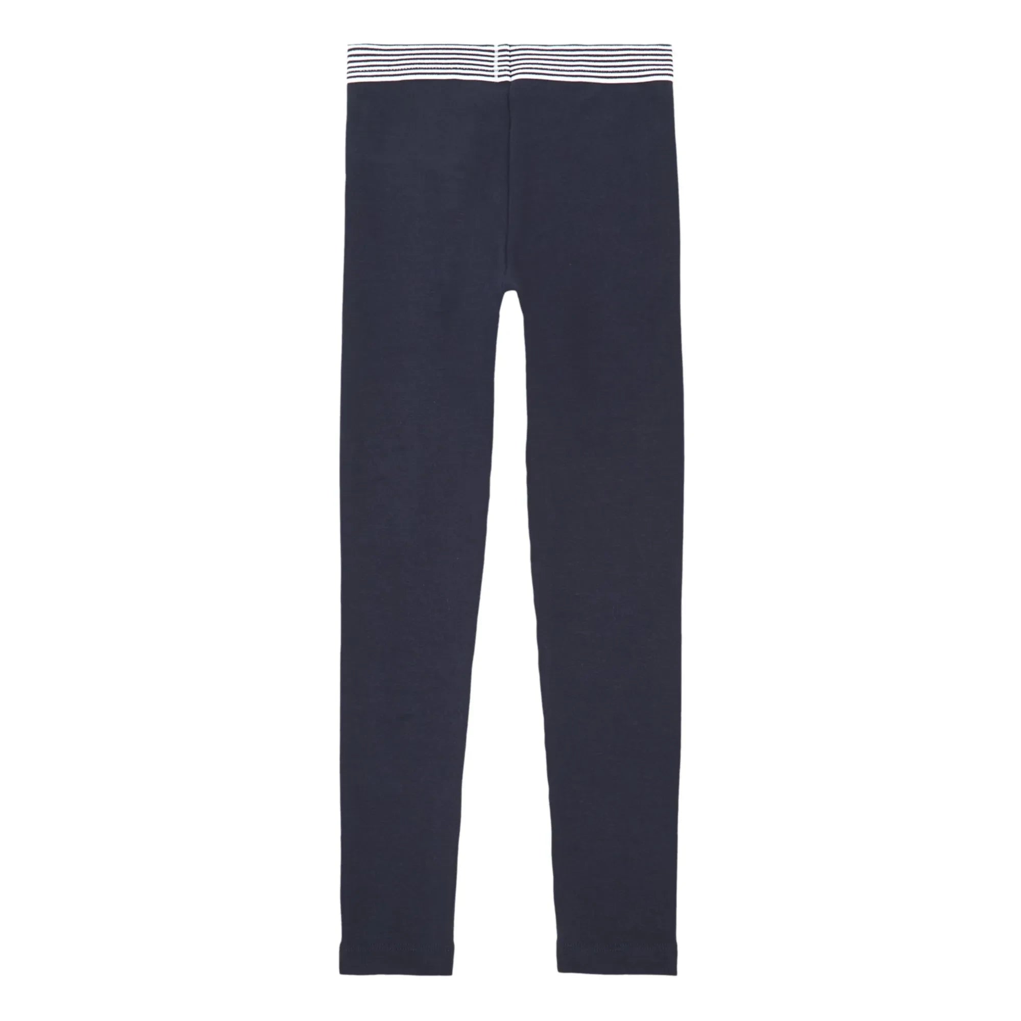 Petit Bateau - Striped Waistband Leggings | Navy Blue