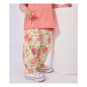 Petit Bateau - Organik Pamuklu Bébé Flower Pantolon | Beyaz