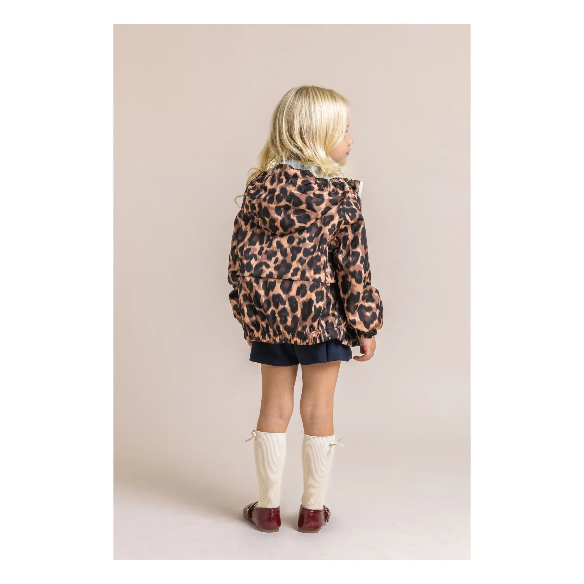 Flotte – Wasserabweisende Windjacke Bastille Leopard Recycelte Fasern | Braun
