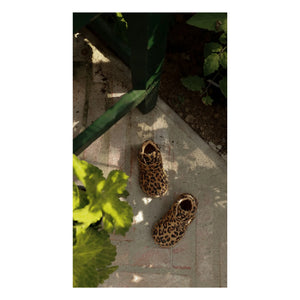 Petit Nord - Scallop Leopard Sneakers | Brown