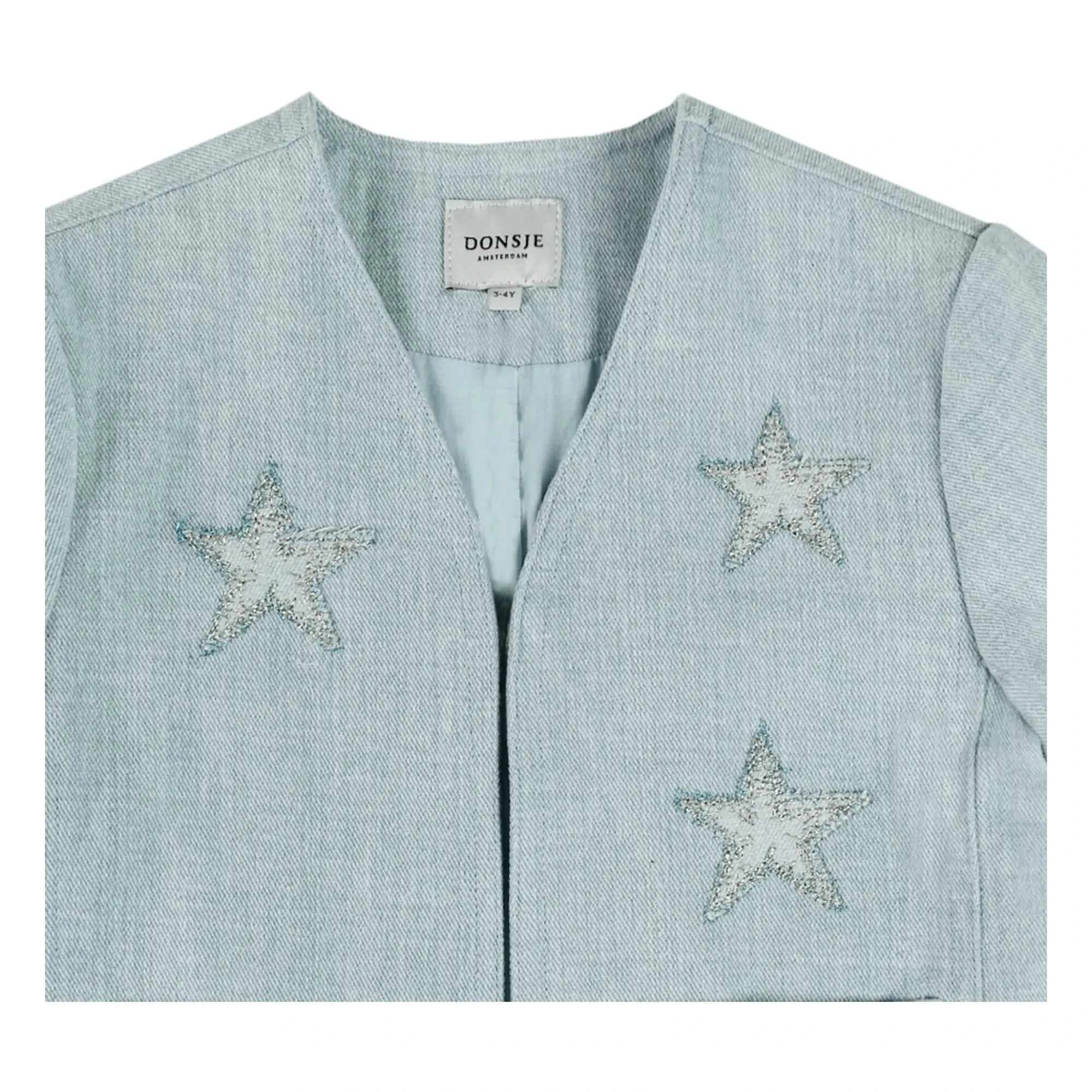 Donsje - Denim Chellèe Sterne Jacke | Hellblau