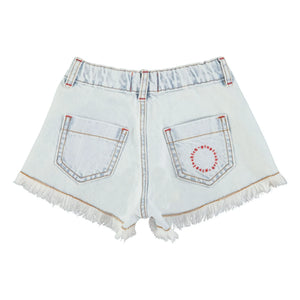 Piupiuchick - Distressed Denim-Shorts | Washed Blue