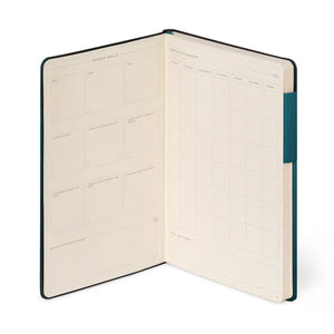 Legami - Cuaderno con Páginas Blancas y Funda Suave Monocromática - Teal Profundo - Mi Cuaderno