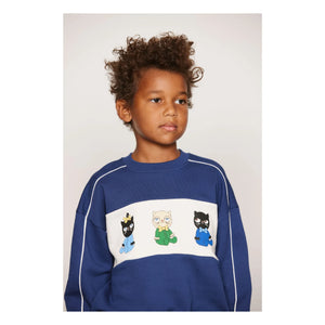 Mini Rodini - Bio-Baumwoll-Sweatshirt Animals | Dunkelblau