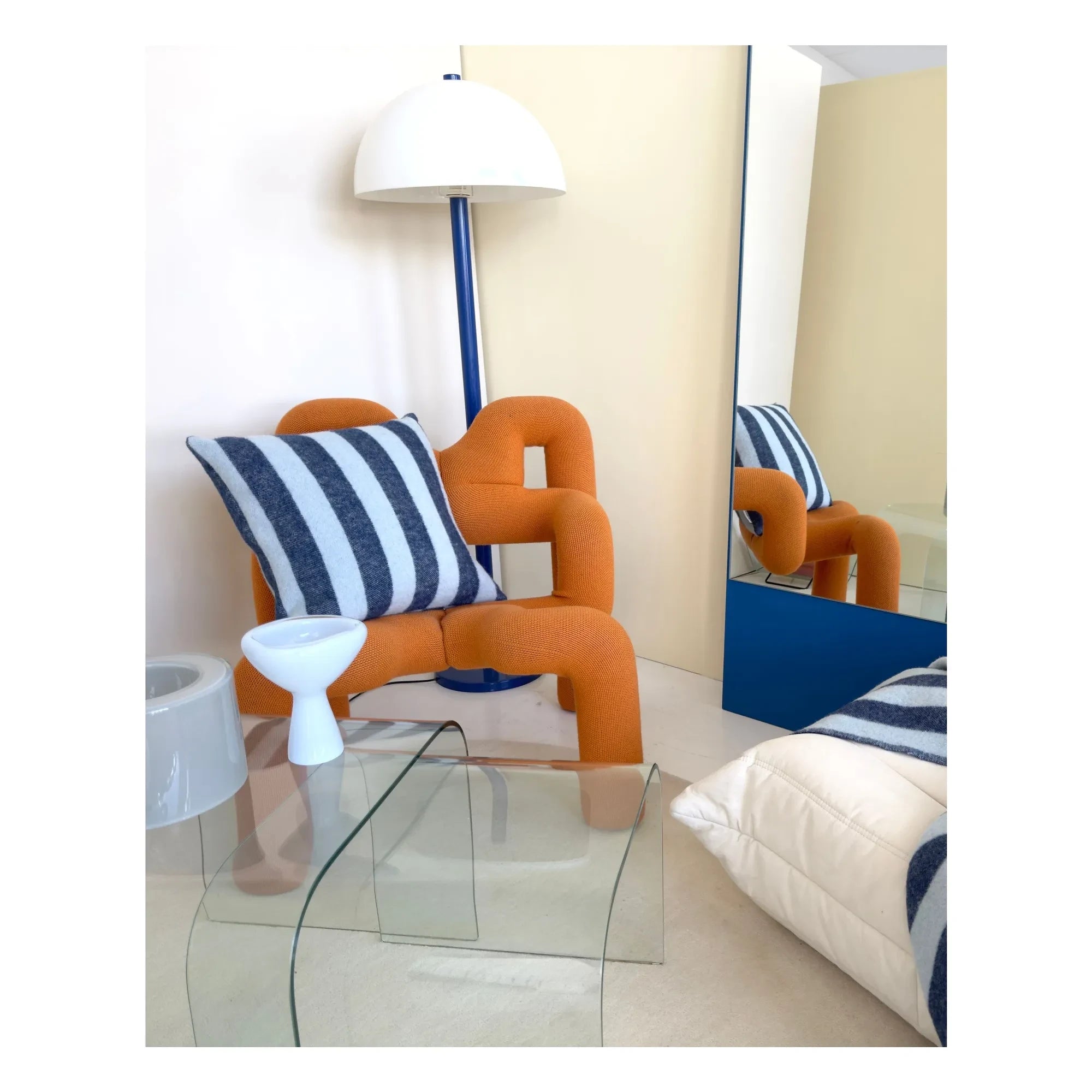 Maison Deux – Kissenbezug Candy Wrap | Marineblau