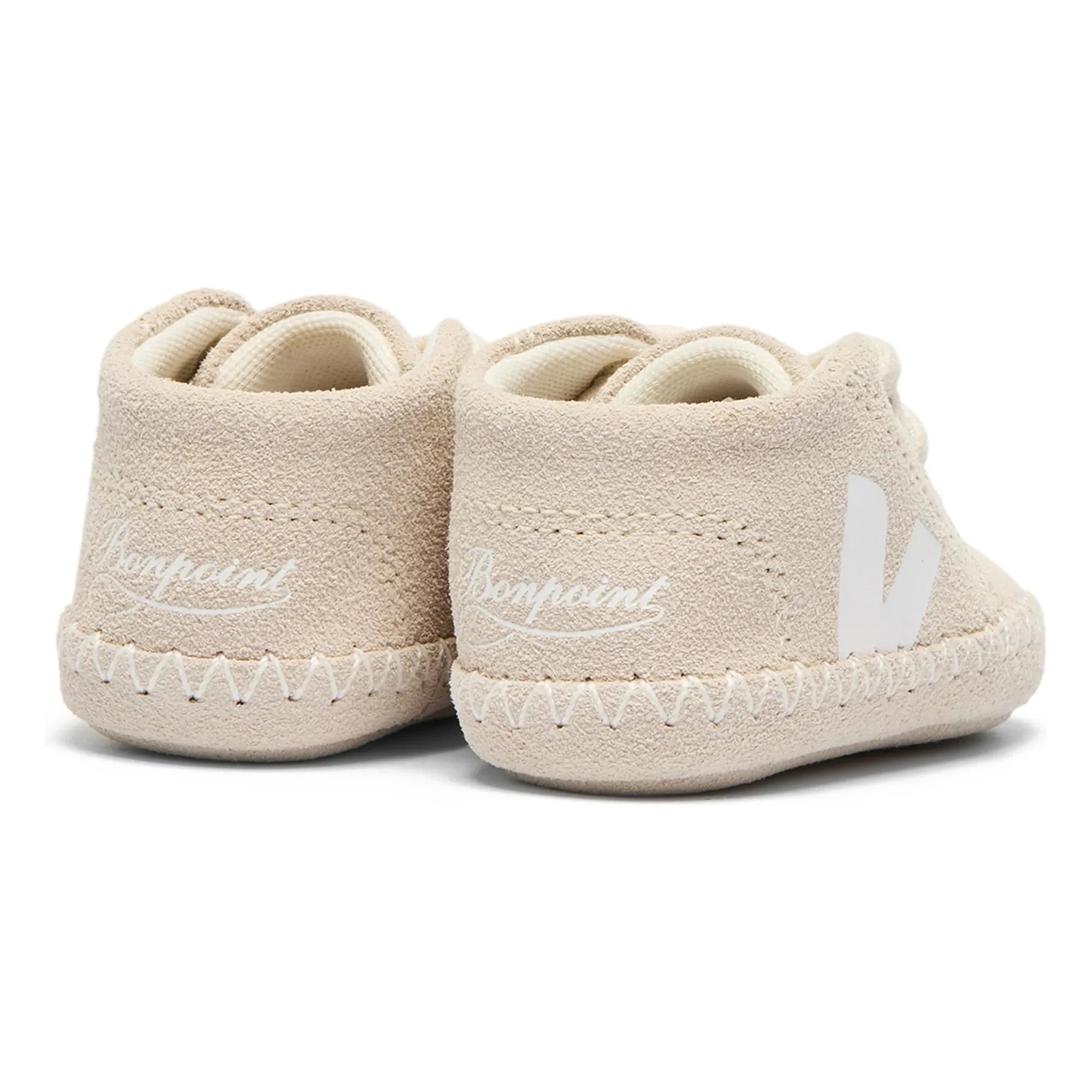 Veja - Veja x Bonpoint Bebek Süet Bağcıklı Sneaker | Kum Beji