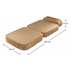 Wigiwama - Velvet-finished mantel seat | Brown