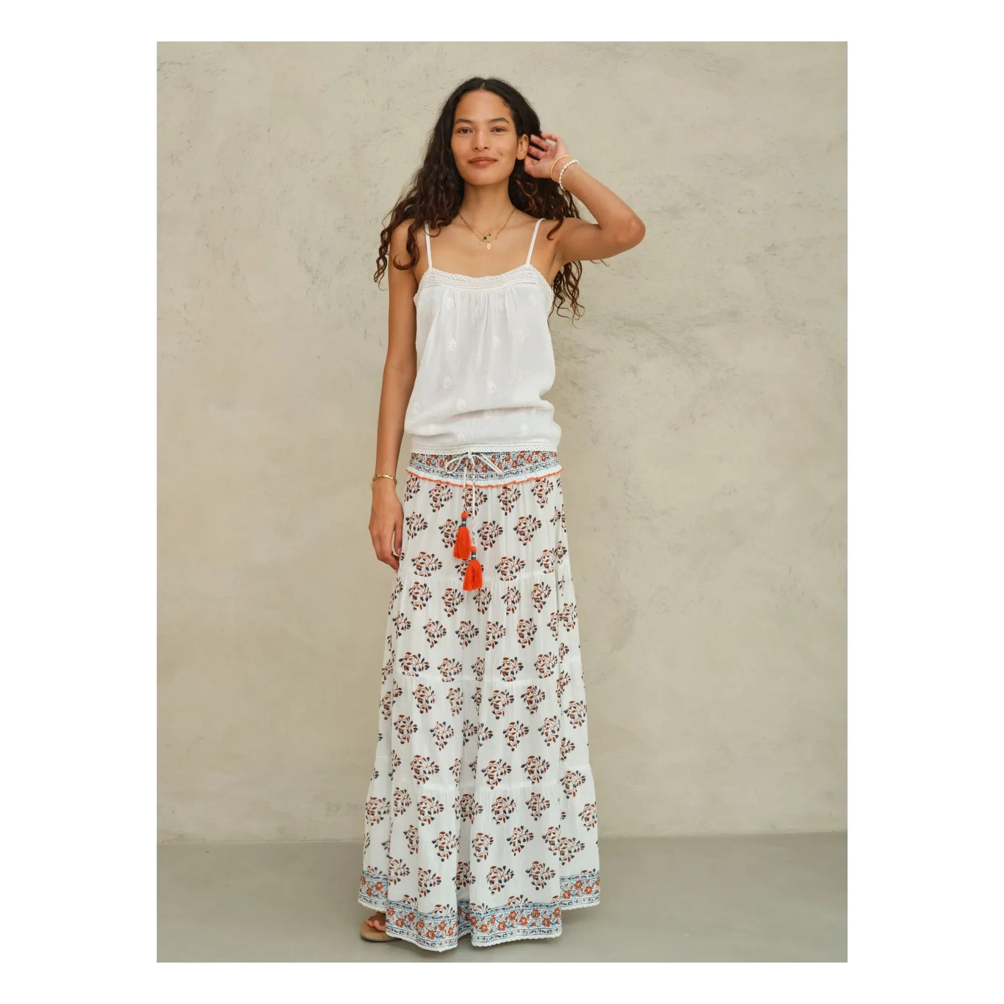 M.A.B.E. - Stella Baumwollrock | Ecru