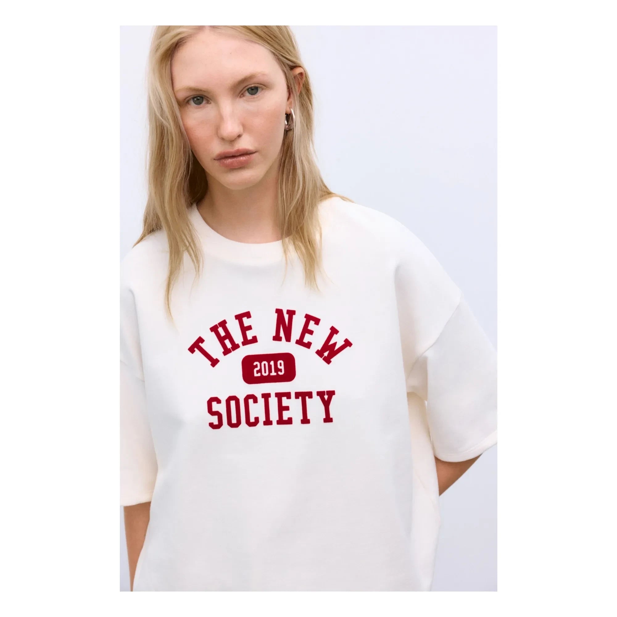 the new society - Ivy Baumwoll-T-Shirt | Weiß