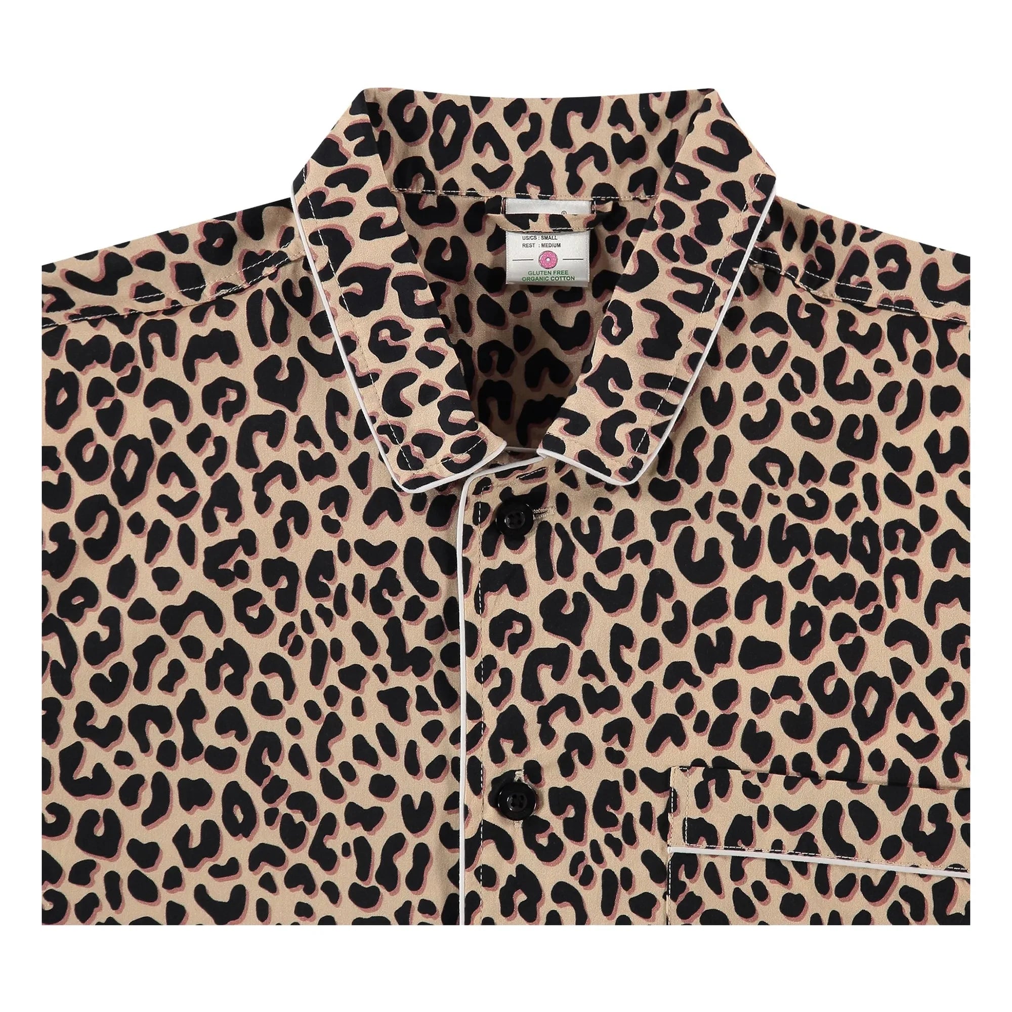 Pockies – Leoparden-Pyjamahemd | Beige